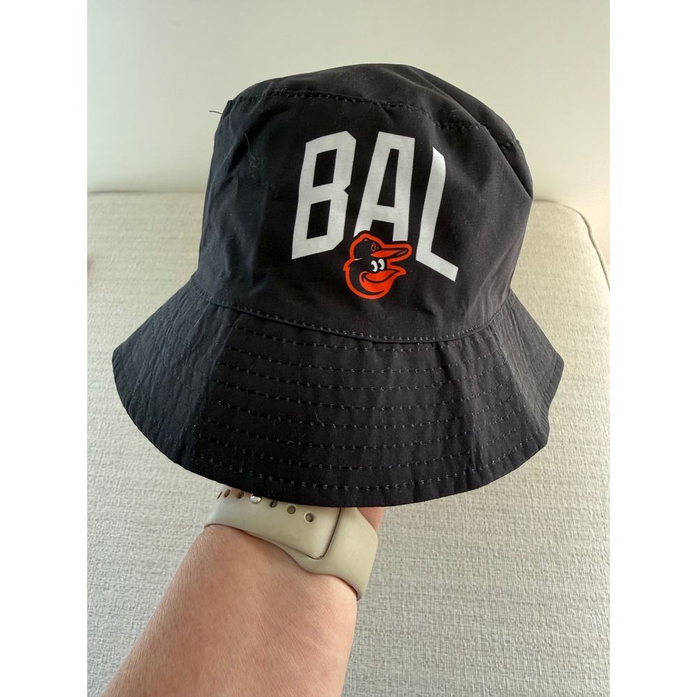 Baltimore Orioles Reversible Bucket Floppy Hat 2026 Black Orange Bird Embroidery
